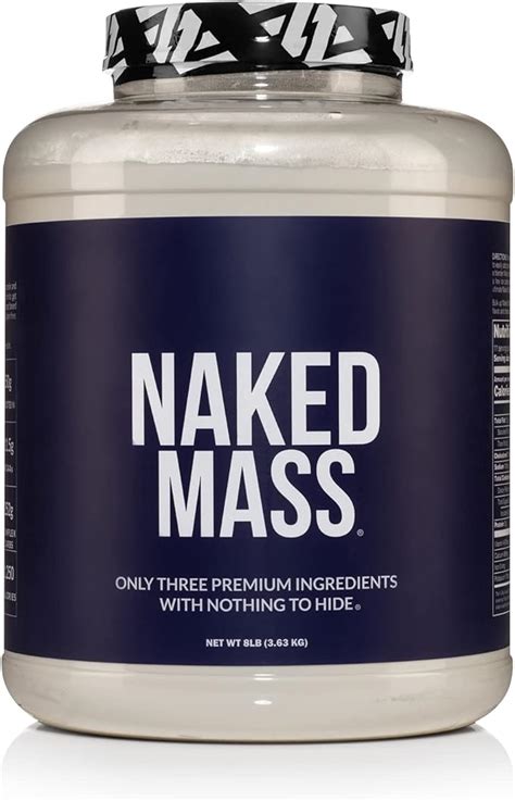 naked mass unflavored|Weight Gainer Protein Supplement 8lb